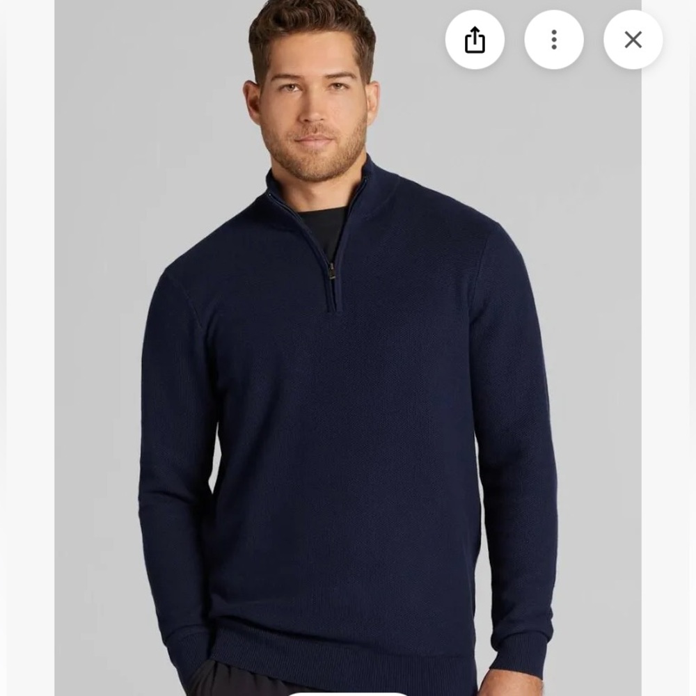 Jos. A. Bank Men's Tailored Fit 1/4-Zip Sweater